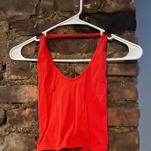 Urban Outfitters Women's Red Halter Top